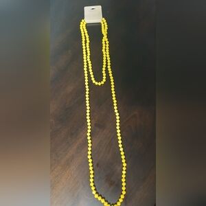 Elegant Yellow Beaded Necklace